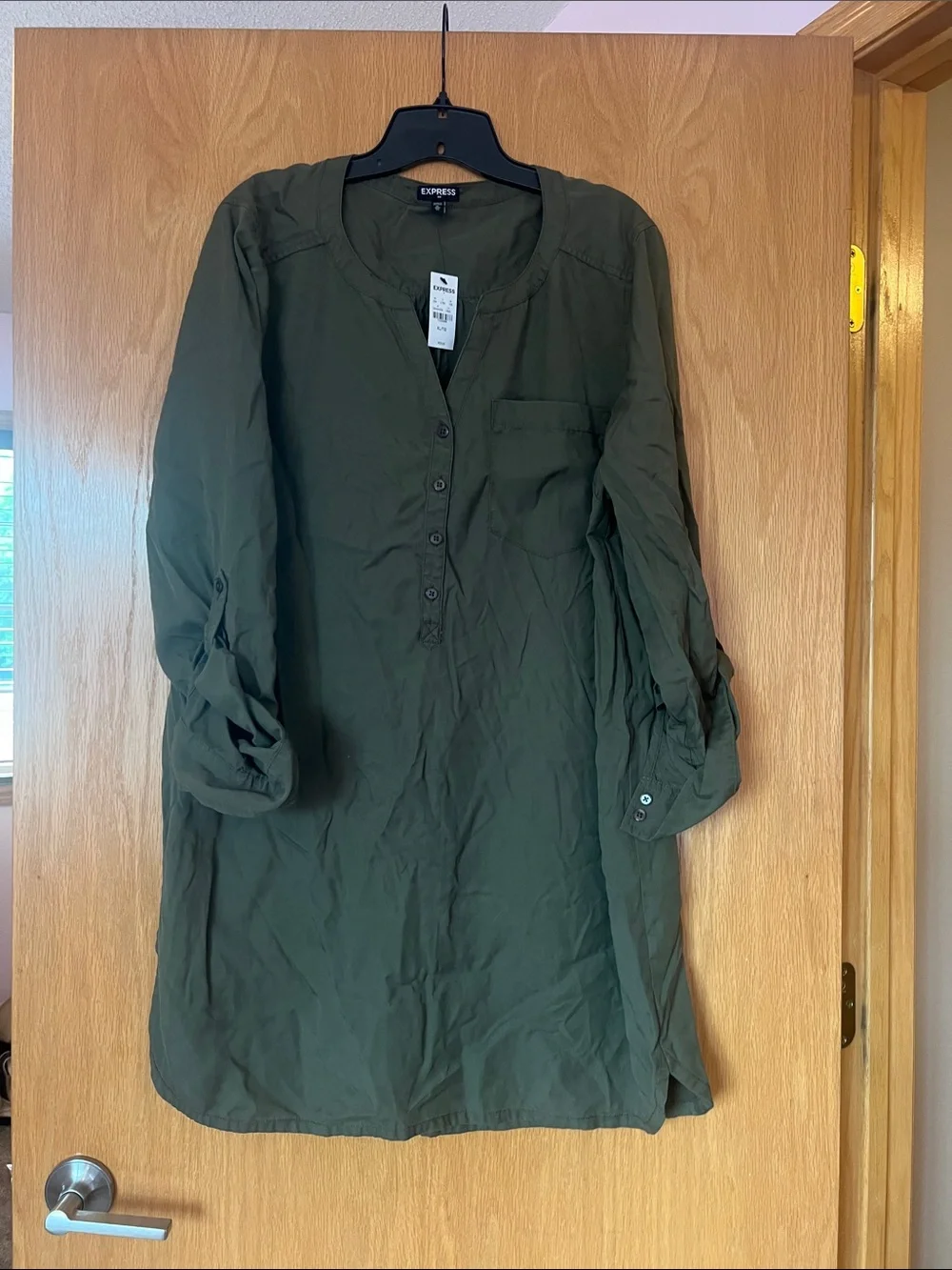 Express Olive Green Dress - Picture 1 of 2